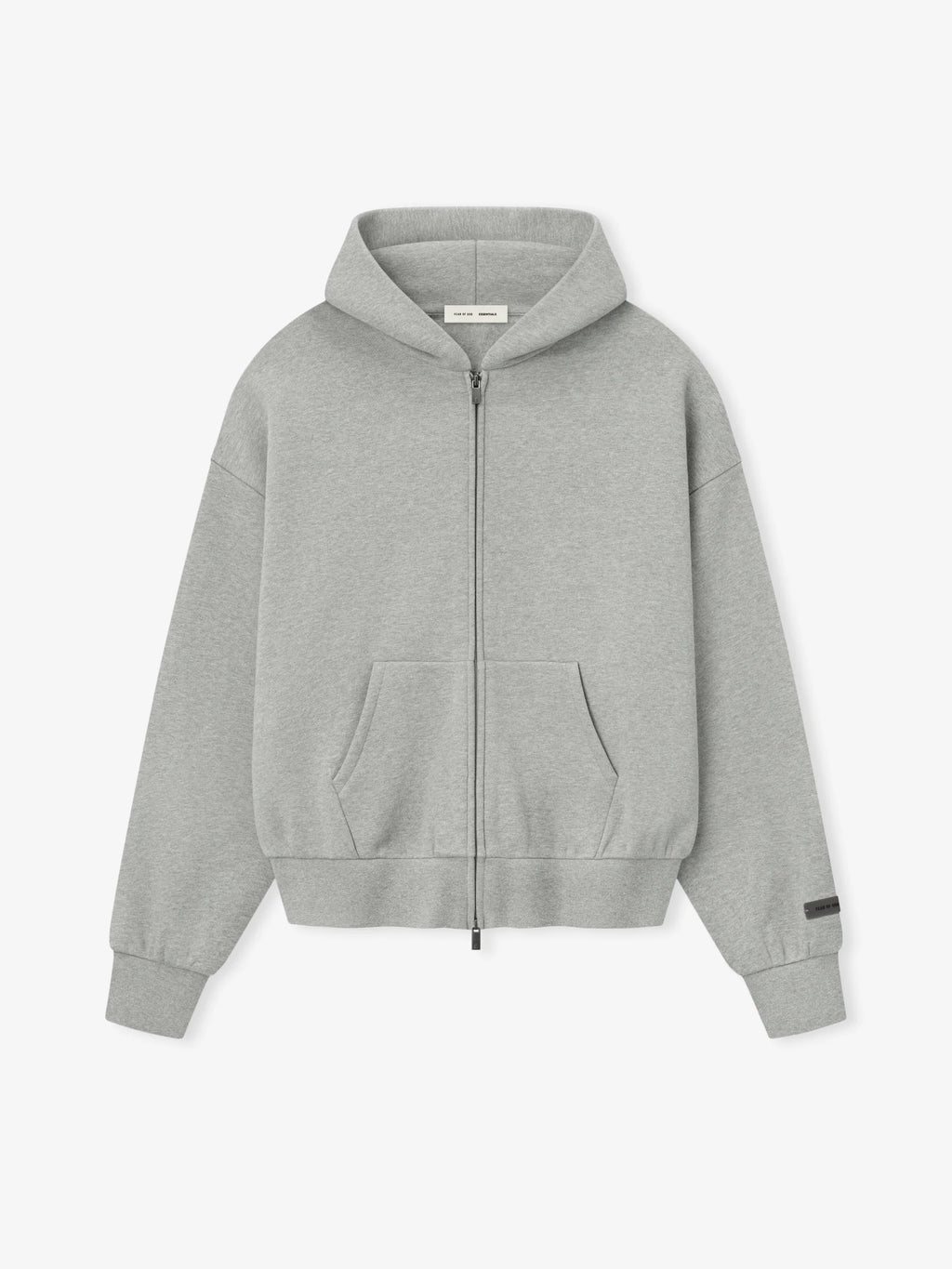Polera para Hombre ESSENTIALS Classic Fleece Zip-Up Hoodie Gris