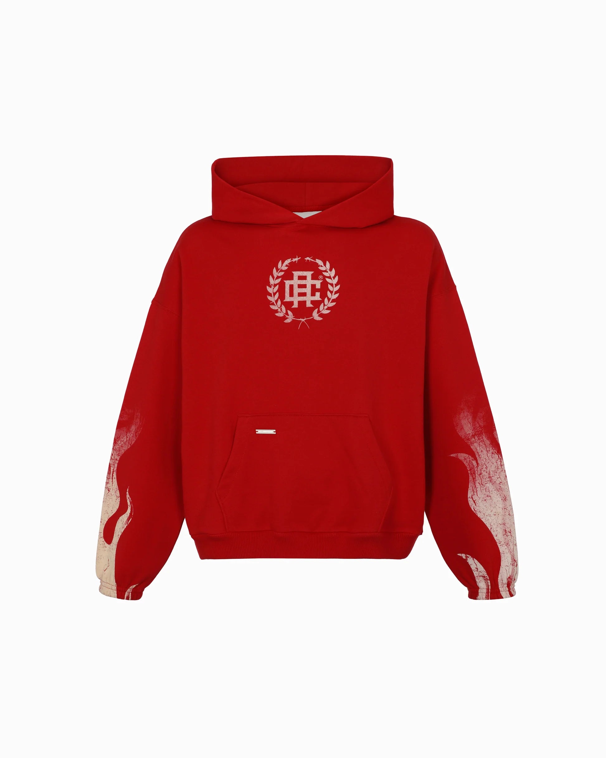 Polera ALL ABOUT CASH FLAMESSS RED HOODIE Rojo