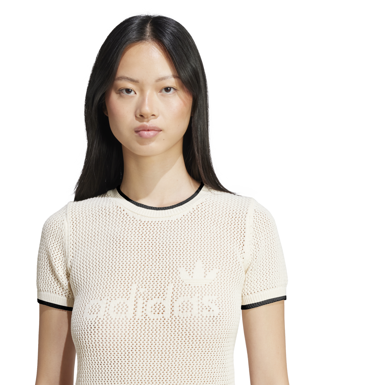 Polo para Mujer ADIDAS CROCHET TEE Beige JD1076-W